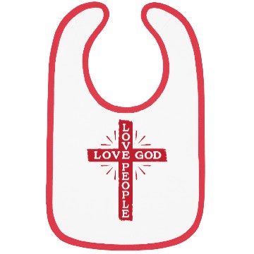 Discover LOVE GOD LOVE PEOPLE - JESUS CROSS Bibs
