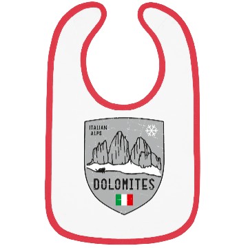 Discover Dolomites Italy Emblem Bibs