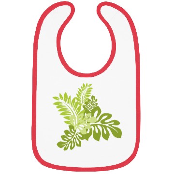 Discover Hibiscus Garden Leaves Bibs