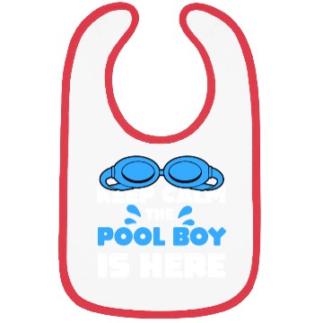 Discover The Gift Swimming Keep Calm The Pool Boy is here Bibs