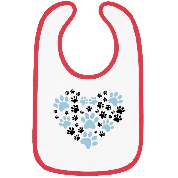 Discover Heart of paws - Dog & Cat lover gift - Pawprint Bibs