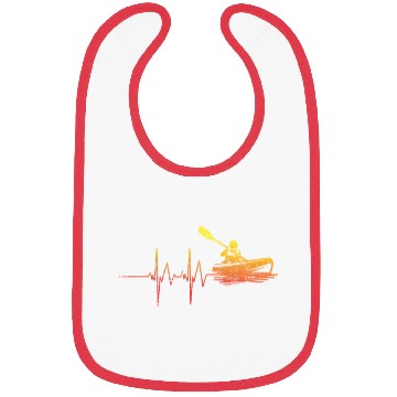Discover Kayak Heart Beat EKG Gift Bibs