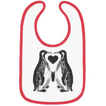 Discover Penguin Love Heart Gift For Penguin Lover Bibs