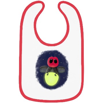 Discover Cute lightning bug firefly cartoon illustration Bibs