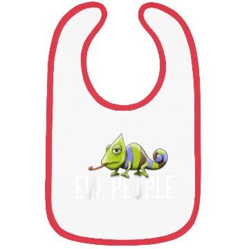 Discover Grumpy Chameleon Lovers Sarcastic Joke Ew People Bibs