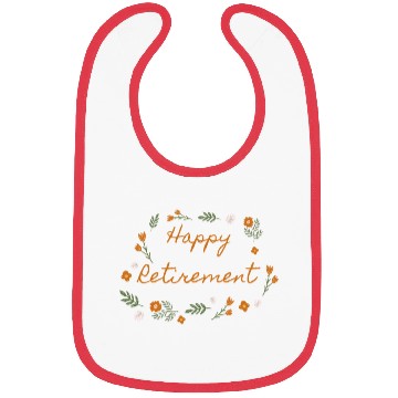 Discover Happy Retirement - Flower Design Bibs