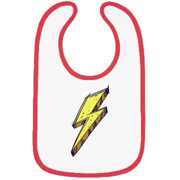 Discover Lightning Bolt Color Illustration Bibs