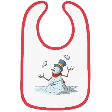 Discover Snowman juggling Bibs