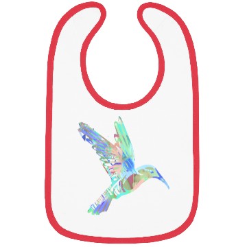Discover hummingbird, bird, aquarell, green, pastel, flying Bibs