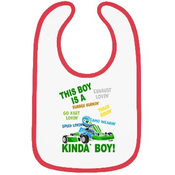 Discover Go Kart Racing Boy Gift - Kart Motor Karting Racer Bibs