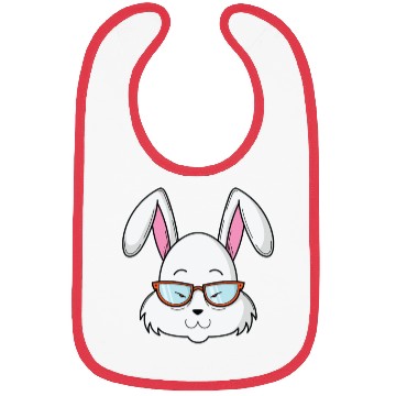 Discover Cool Rabbit as Nerd with Nerd Glasses Bibs