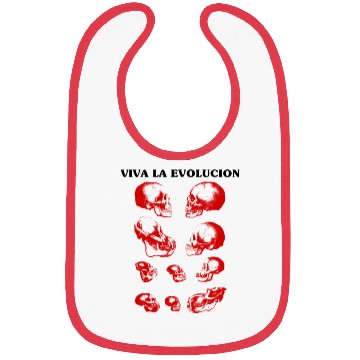 Discover Viva La Evolution - Human and Ape & Monkey Skulls Bibs