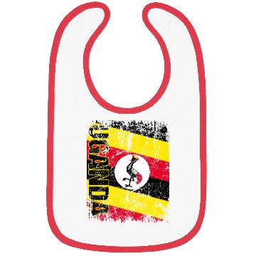 Discover Uganda Flag Big Vintage Retro Flag Gift Bibs