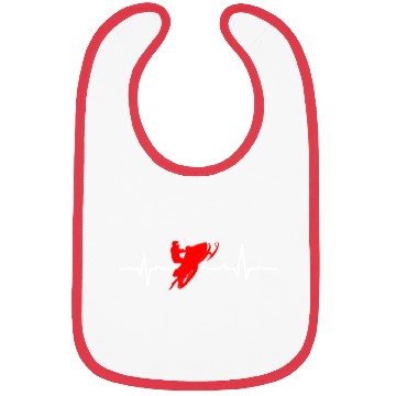 Discover Funny Snowmobile Gift Heartbeat Snow Rider Graphic Bibs