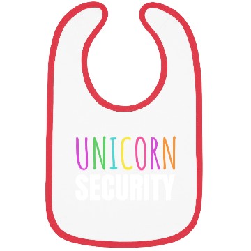 Discover Unicorn Security Birthday Party Bibs
