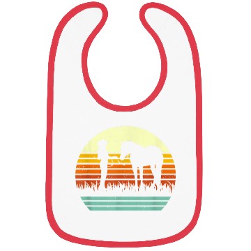 Discover Western Halter Horse Retro Sun Style Bibs