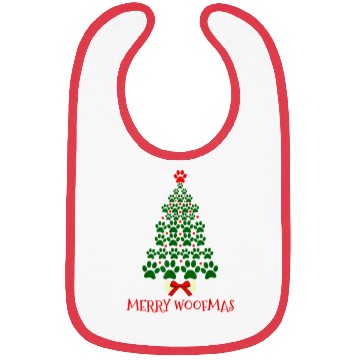 Discover Super Cute Dog Paws Print Christmas Bibs