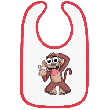Discover Funny Monkey Showing Middle Finger Bibs
