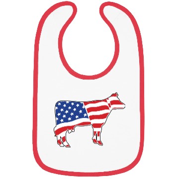 Discover Patriotic American Flag Cow Design Bibs