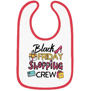 Discover Holiday Shopping Black Friday Shopping Crew Funny Bibs