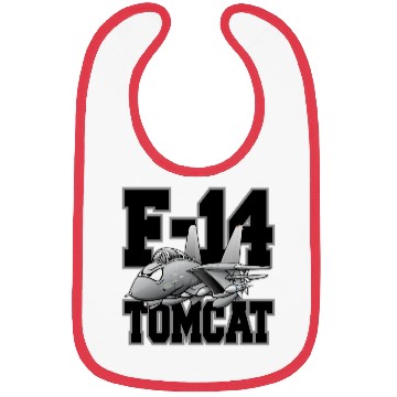Discover F-14 Tomcat Military Fighter Jet Aircraft Cartoon Bibs