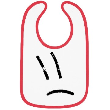 Discover Minimalistic Sad Face Bibs