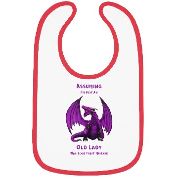 Discover Assuming I'm Just an Old Lady... (Purple) Bibs