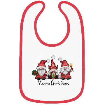 Discover Three Christmas Gnomes Bibs