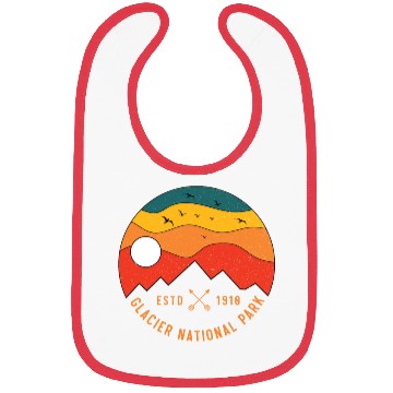 Discover Retro Glacier National Park Montana Souvenir 80s Bibs