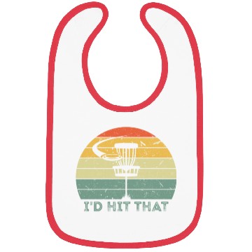 Discover Vintage I'd Hit That Discgolf Golfing Disc Gift Bibs