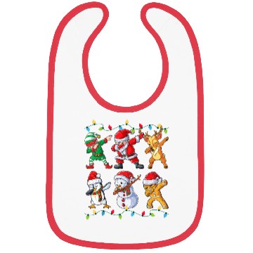 Discover Dabbing Santa Elf Friends Christmas Kids Boys Bibs