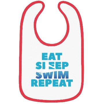Discover Eat Sleep Swim Repeat, Funny Swimmer Gift Bibs