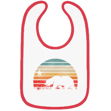 Discover California Bear Retro Vintage Sunset Bibs