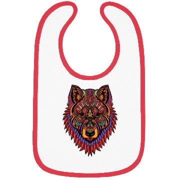 Discover Trippy Wolf Bibs