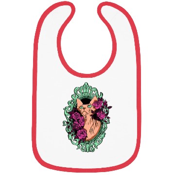 Discover Peach Sphynx Cat With Roses Bibs