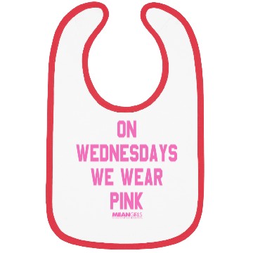 Discover Mean Girls Pink On Wednesday Square Text Bibs