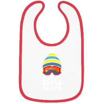 Discover 'I Love Big Dumps' Cool Snowboarding Skiing Gift Bibs