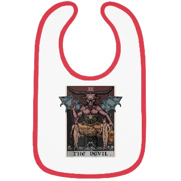 Discover The Devil Tarot Card Halloween Baphomet Satanic Ba Bibs