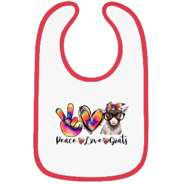Discover Peace Love Goats Bibs