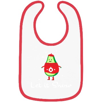 Discover winter snow avocado Bibs