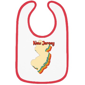 Discover New Jersey Map Outline Vintage Retro Nj Home State Bibs