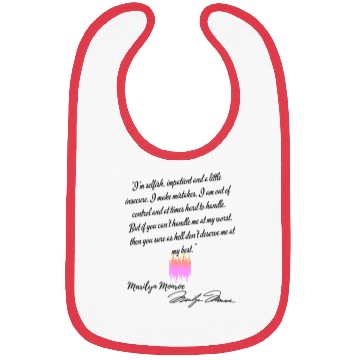 Discover Eco Bibs quote Marilyn Monroe