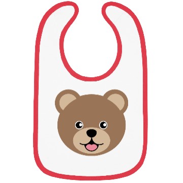 Discover Cute Brown Teddy Bear Face Bibs