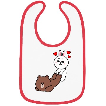 Discover Brown bear and Cony Be My Lover Bibs
