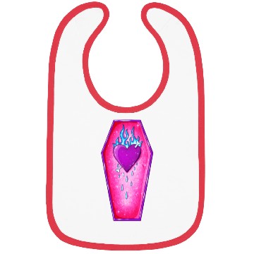 Discover Pastel Goth Love Coffin Heart Bibs