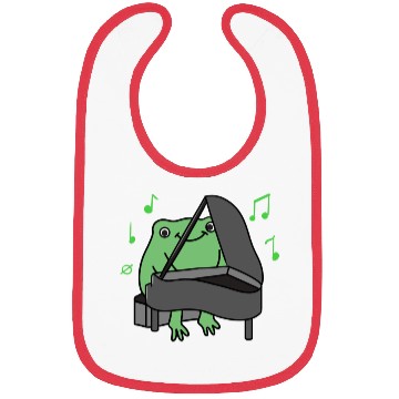 Discover Frog Playing Piano For Piano Player Bibs