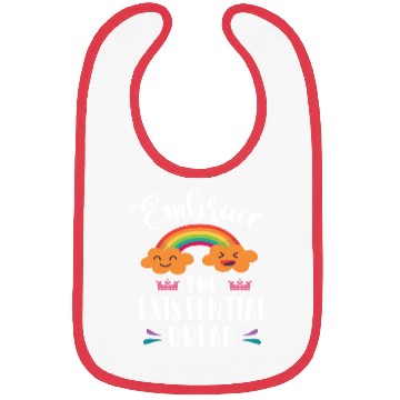 Discover EMBRACE THE EXISTENTIAL DREAD Comics Rainbow Gift Bibs
