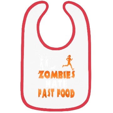 Discover Zombies Hate Fast Food Funny Halloween Running Bibs