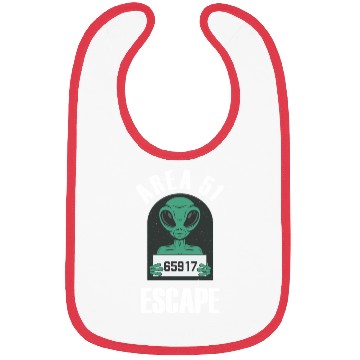 Discover Area 51 Alien Mug Shot Escape Science Fiction Bibs