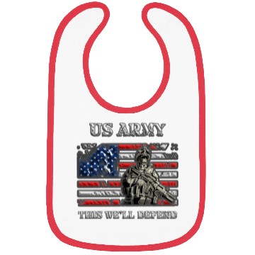 Discover US Army - This we'll defend USA Flag Bibs